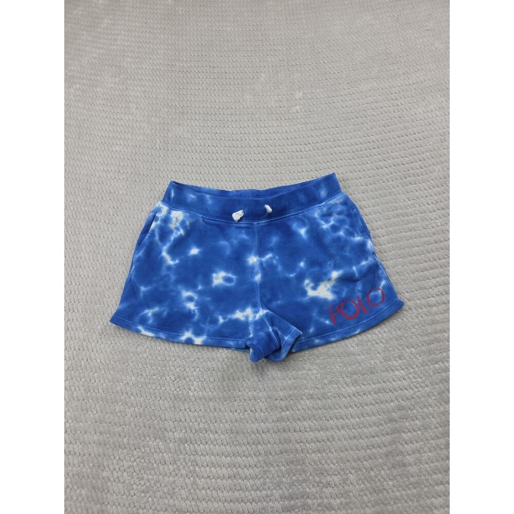 Polo Ralph Lauren Shorts Girls Medium 8/10 Blue Tye Dye Sweat Shorts